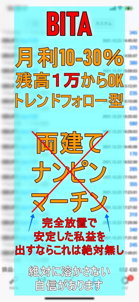 最強 1万から◎ FX コピートレード 自動収入 完全放置 自動売買 無料EA 月利10-30％ 年利190％ 永久無料 副業 投資 バイナリー BO 為替 2_画像1