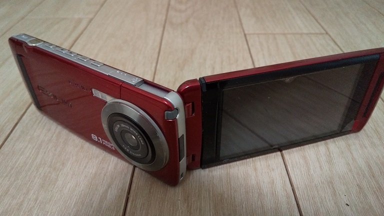 カシオ CASIO EXILIMケータイ ガラケー W63CA バーニッシュレッド 中古