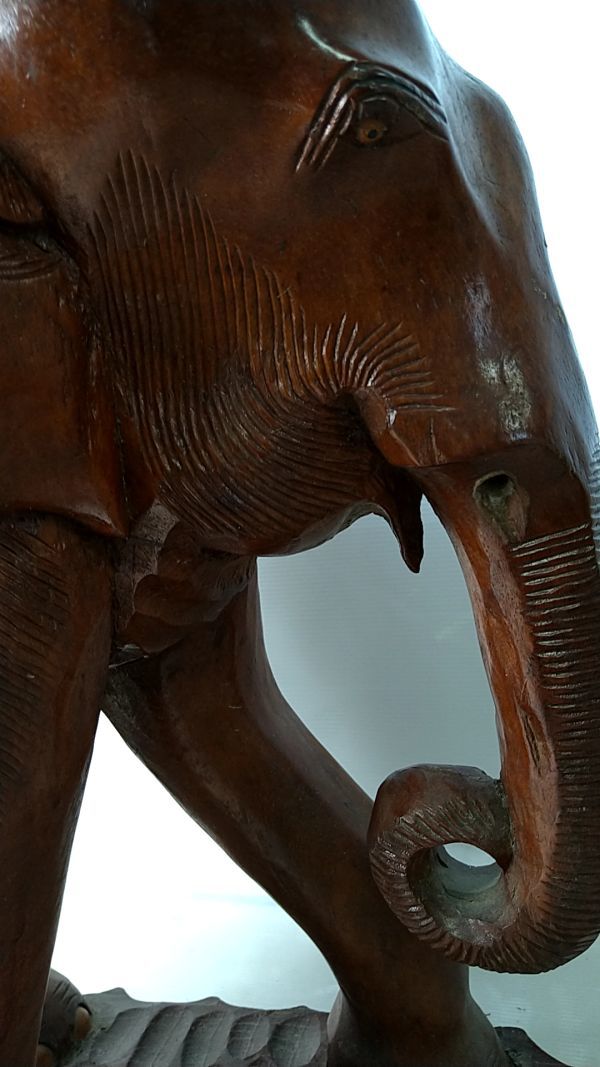 超特価美品 一刀彫の象です 彫刻/オブジェクト