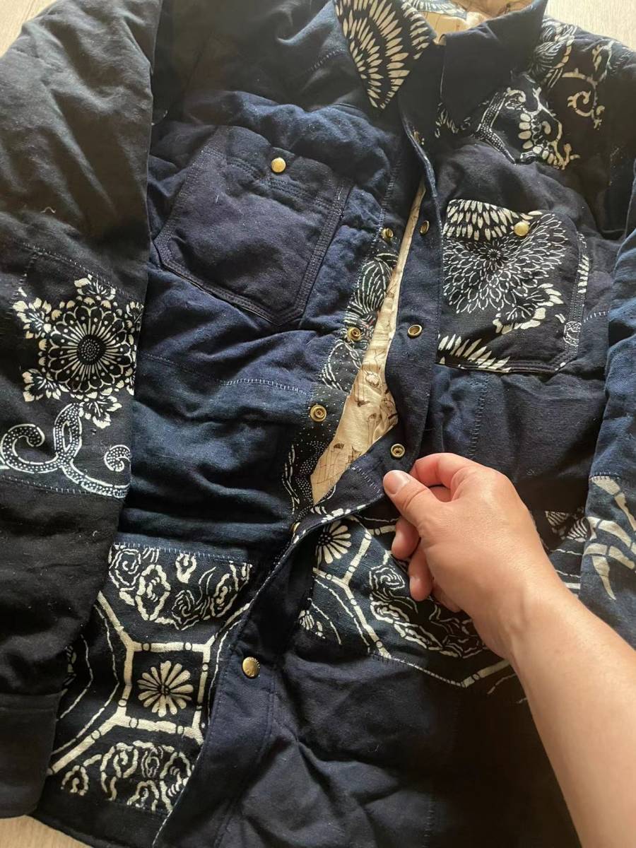 visvim KERCHIEF DOWN JKT KOFU VIRGIL GRIZZLY 22SS JUMBO MUD N.D.