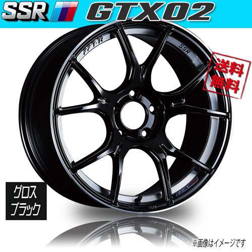 ホイール新品 1本のみ SSR GTX02 グロスブラック 17インチ 5H114.3 7J+42 業販4本購入で送料無料_画像1