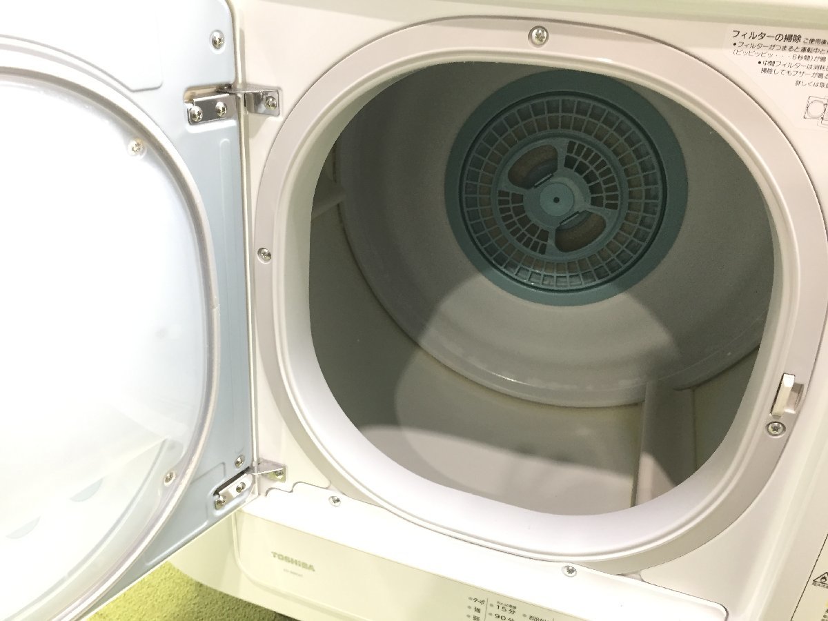 TOSHIBA 東芝 電気衣類乾燥機 ED-608 容量6kg 毛布乾燥 ヒーター乾燥 シワ取り機能 2019年製 ジャンク品 d5048S 