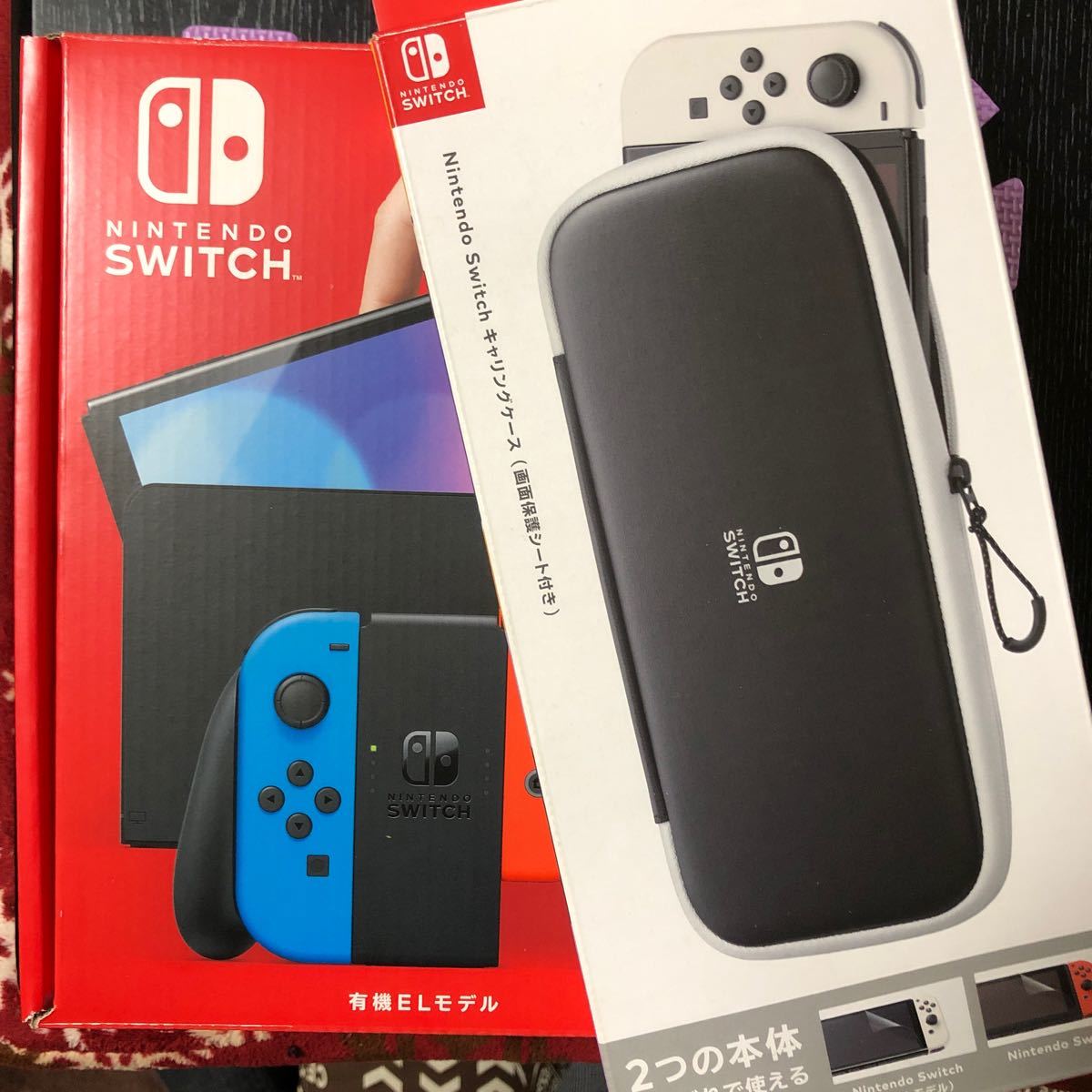 魅力的な価格 Nintendo Switch ネオンレッド オマケで、ケースと保護 販売の最低価格 【ケース付き】ニンテンドーSwitch有機ELモデル ネオン その他