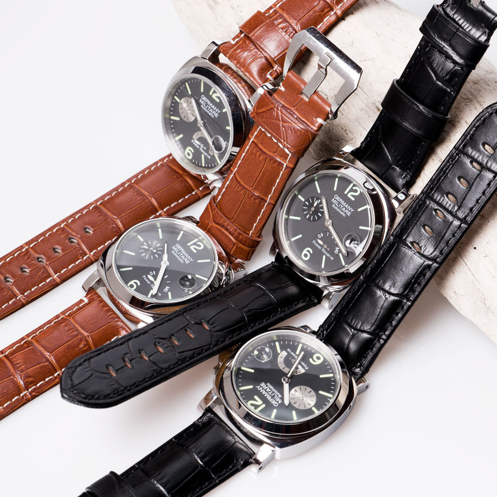 在庫処分:ドイツブランド腕時計ジャーマニーミリターレGERMANY MILITARE パワーリザーブ自動巻腕時計　_画像2