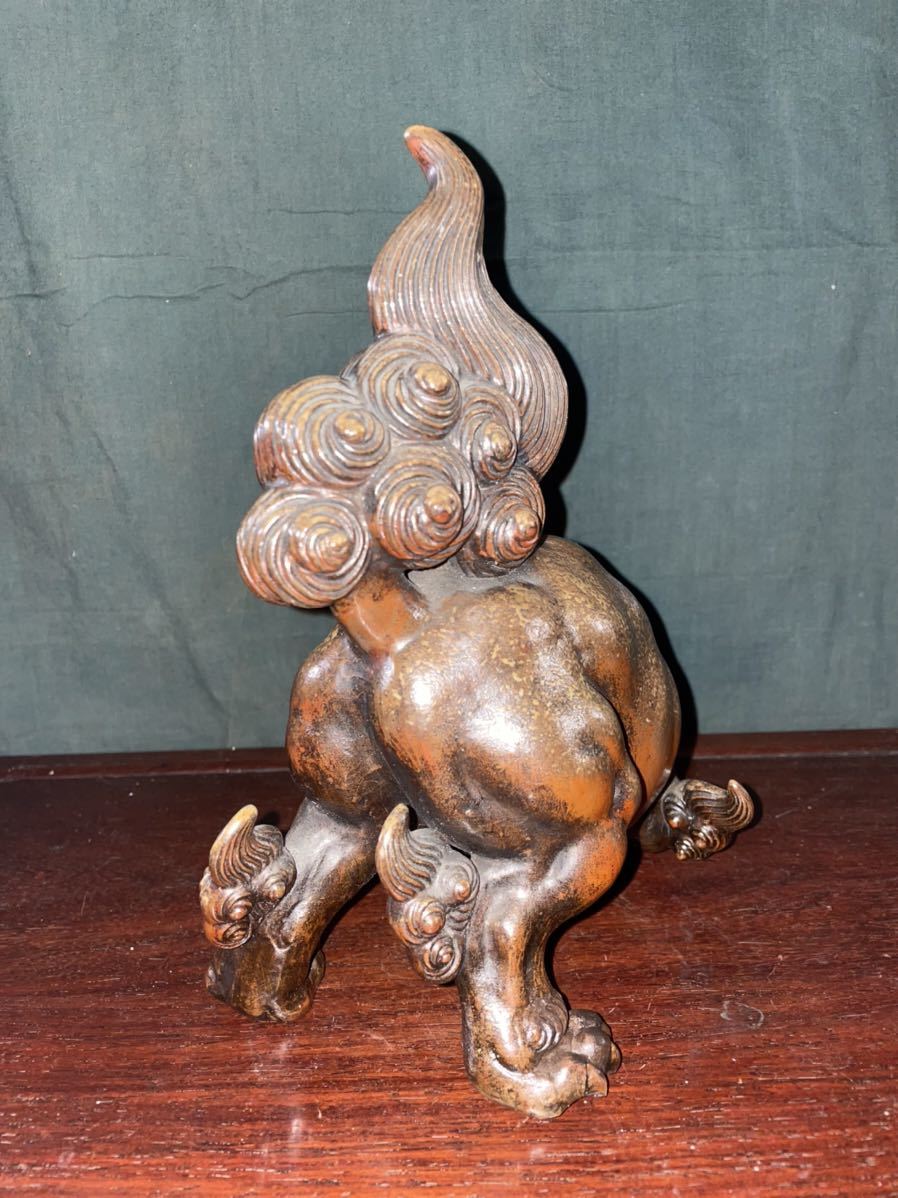 置物 備前焼 獅子 明治 古備前 備前 狛犬 古玩 木村友敬 宝瓶 置物 備前焼 獅子 明治 古備前 備前 狛犬 古玩 木村友敬 宝瓶
