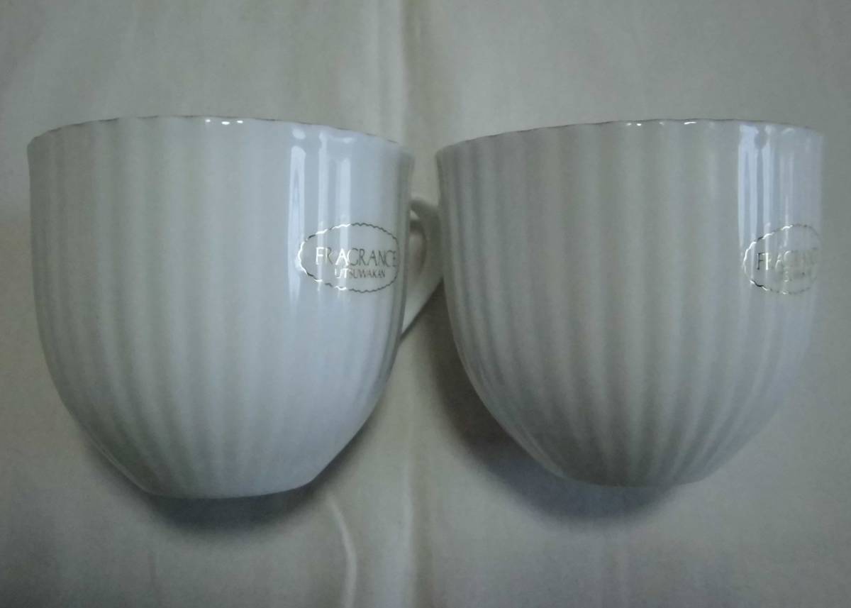 カップ&ソーサー フレグランス ペア 器館 2客 白磁 金縁 MAEBATA カップ&ソーサー フレグランス ペア 器館 2客 白磁 金縁 MAEBATA