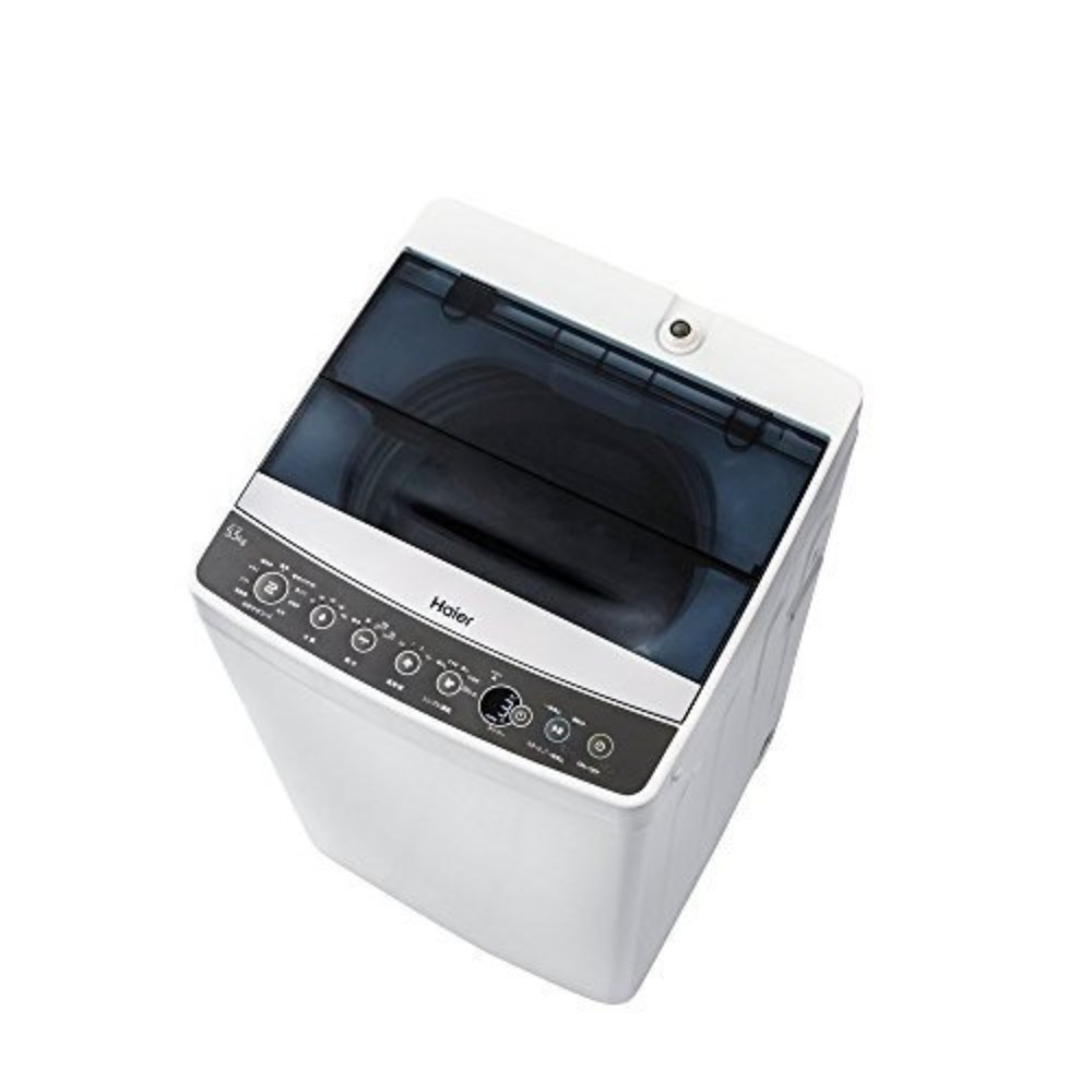 Haier ハイアール 全自動洗濯機 5.5kg JW-C55A-K 2019年製 ブラック 簡易乾燥機能付 一人暮らし 洗浄・除菌済み 