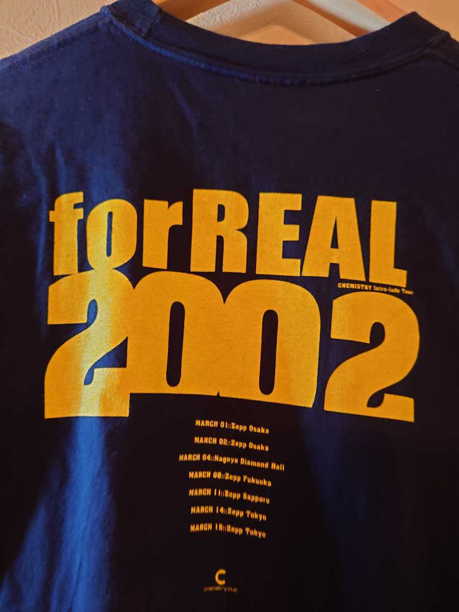 送料無料 ケミストリー　For real　2002ツアーTシャツ ライブTシャツ CHEMISTRY　2002年_画像7