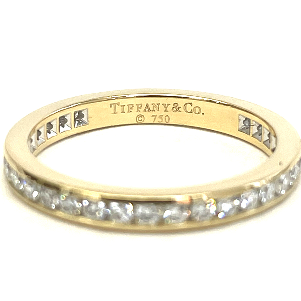 【中古】ティファニー　TIFFANY&Co.　エタニティ　リング　K18　イエローゴールド　フルダイヤ　7.5号_画像4