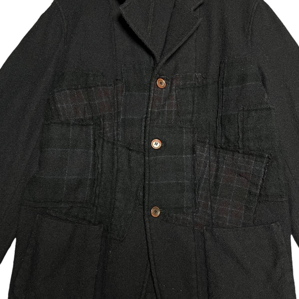 COMME des GARCONS SHIRT ウール縮絨 パッチワークジャケット size:L