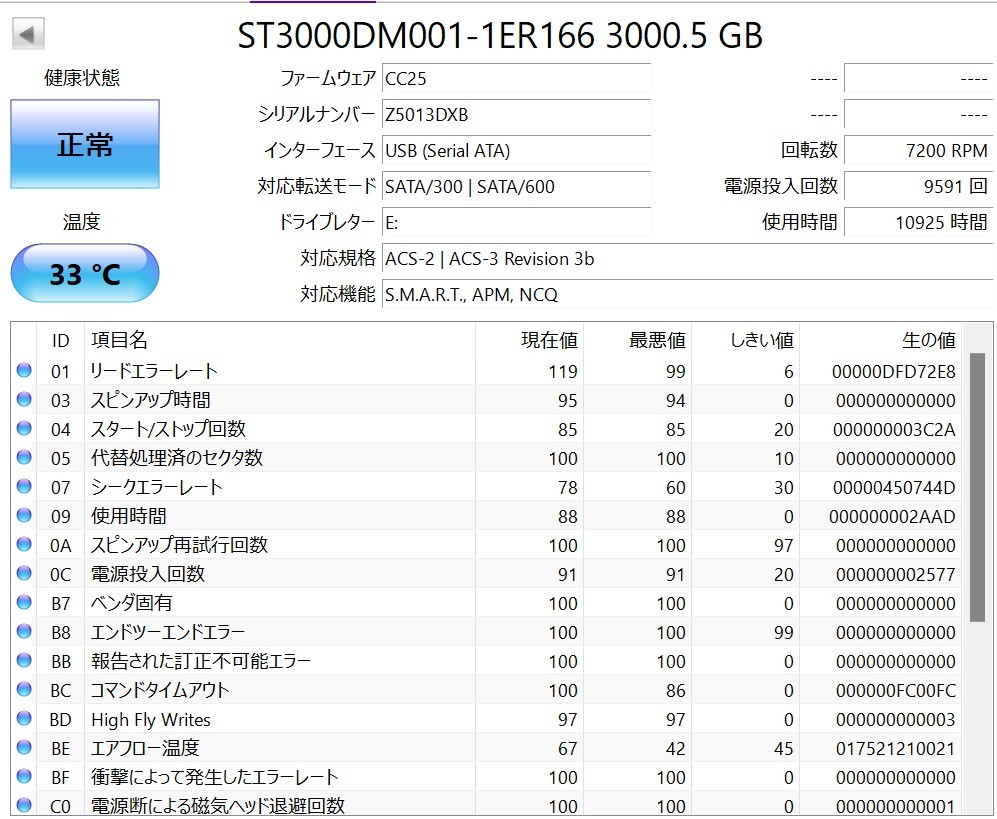 BUFFALO 外付けハードディスク3TB　HD-LBV3.0TU3-BKC