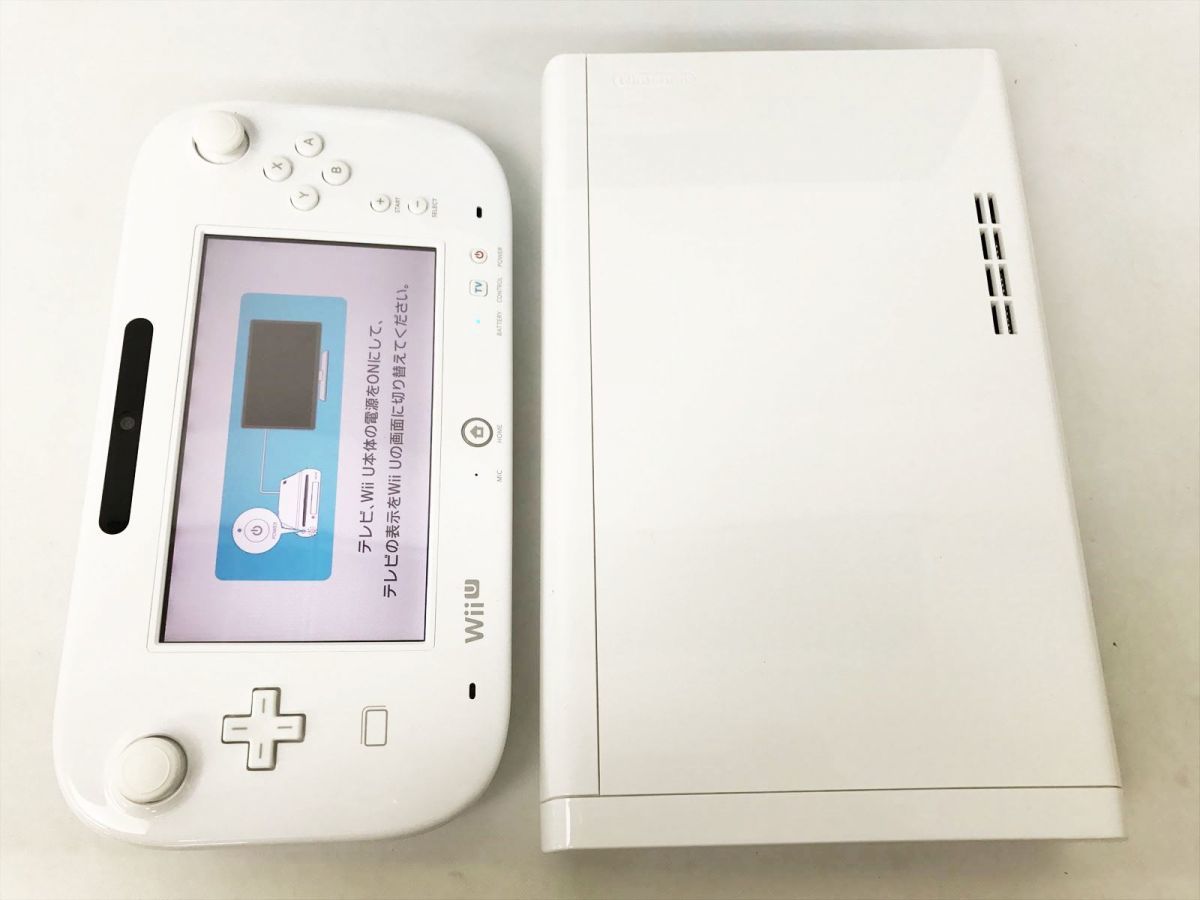 1円 状態良 任天堂 WiiU 本体 プレミアムセット 32GB ホワイト 