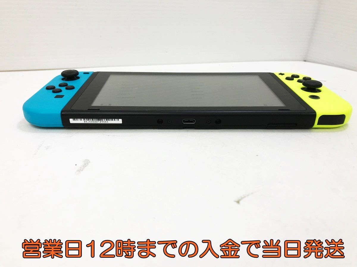 【1円】新型 Nintendo Switch 本体 (スイッチ) Joy-Con(L) ネオンブルー/(R) ネオンイエロー 初期化・動作確認済み 1A0601-1009yy/F4_画像5