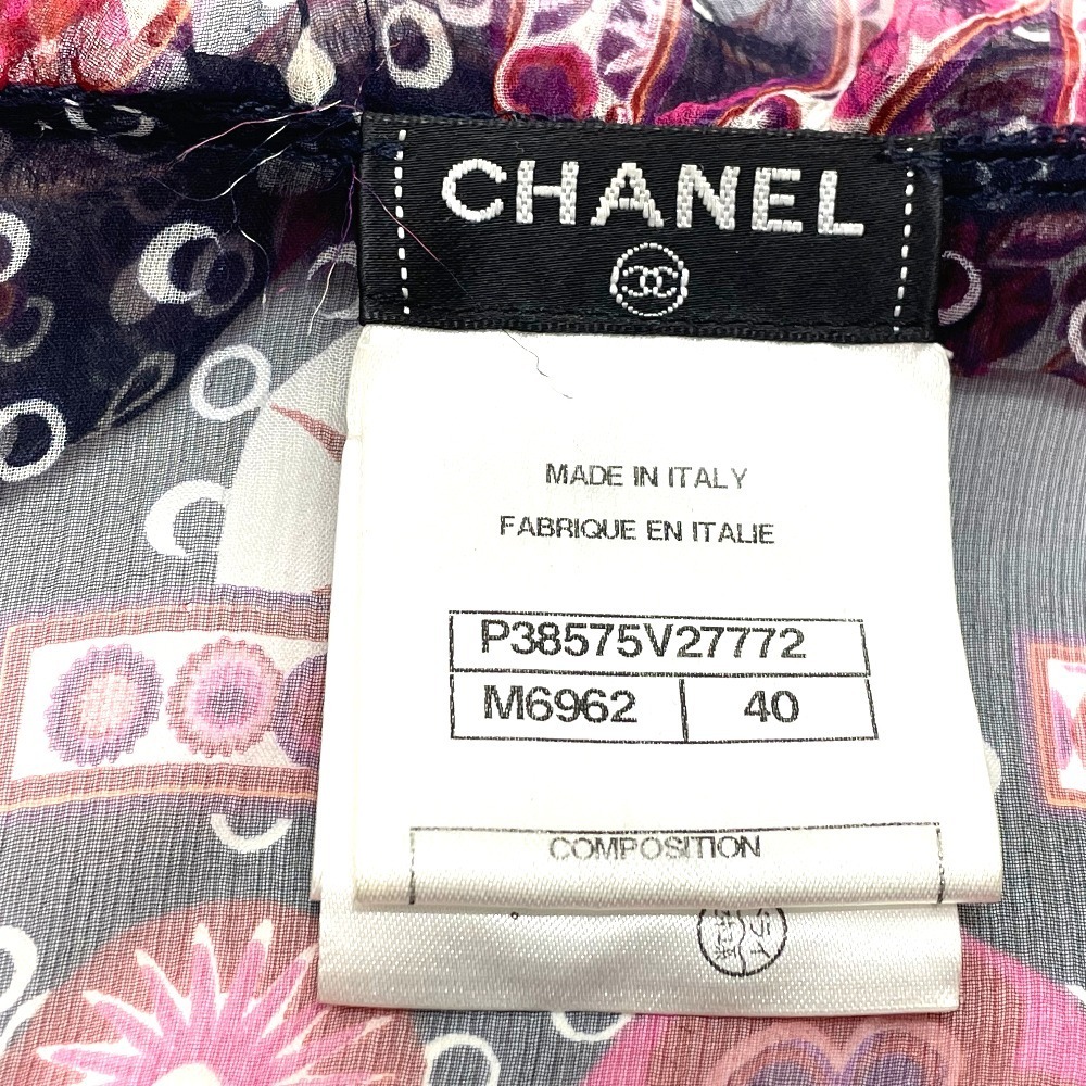 CHANEL シャネル P38575 ロゴ CCココマーク シアー フラワー 半袖