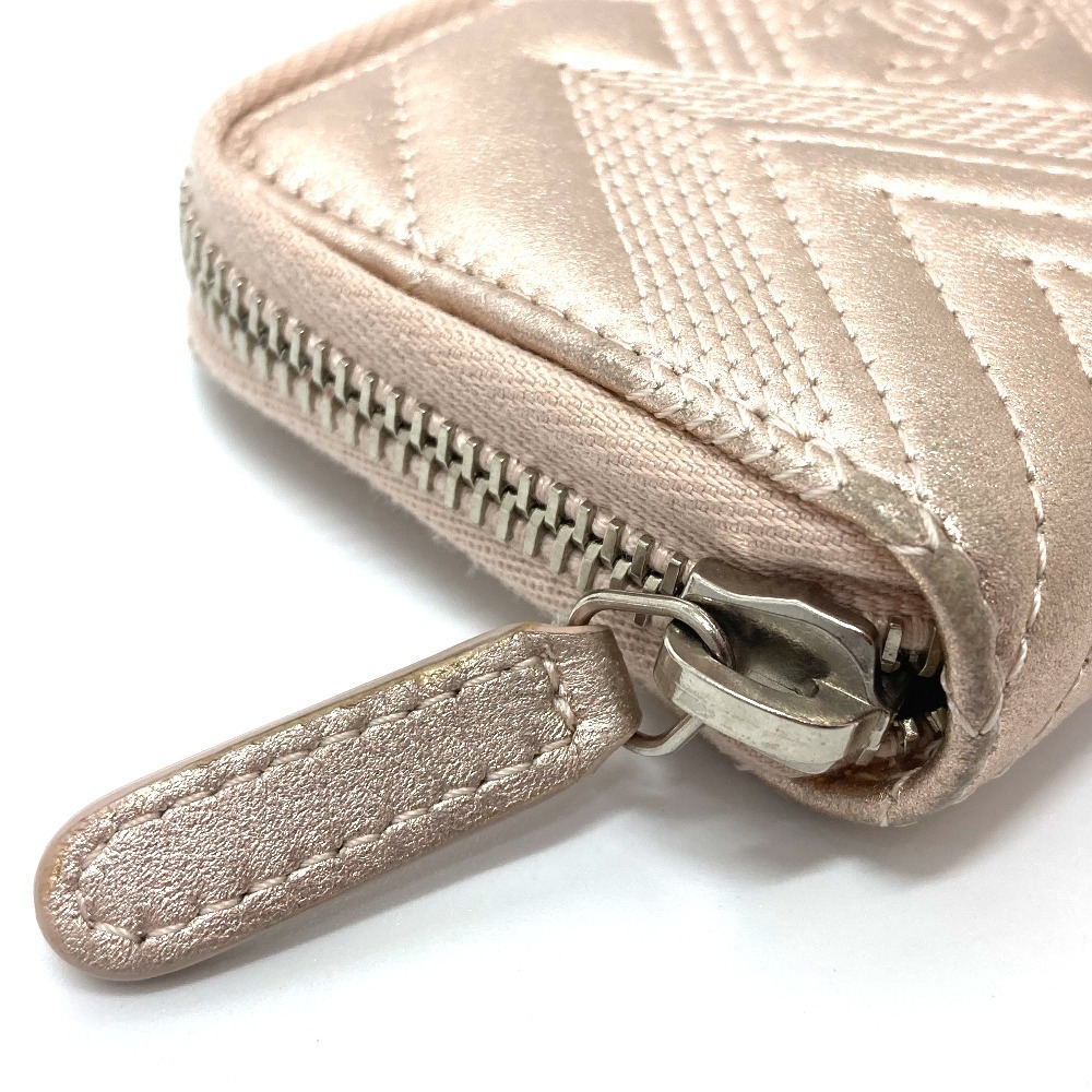 CHANEL シャネル A82535 CC ココマーク ステッチ メタリック ラウンド