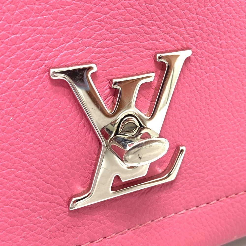 LOUIS VUITTON ルイヴィトン M54103 トリコロール ロックミー2 BB ハンドバッグ ショルダーバッグ レザー ローズ ピンク×カーキ×ベージュ_画像5