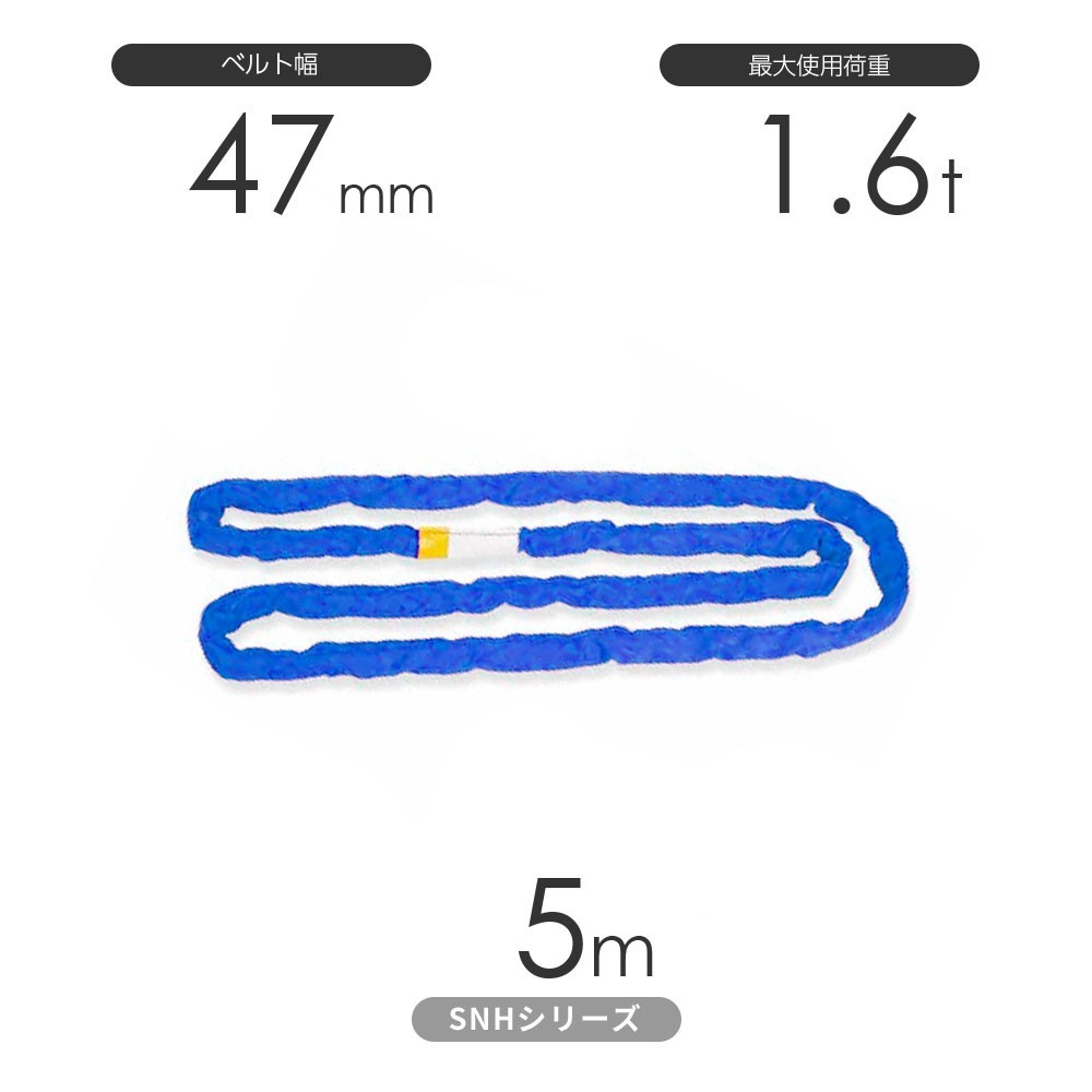 国産ソフトスリングSN-Hシリーズ（縫製タイプ） エンドレス形（N型）1.6t×5m 丸善織物