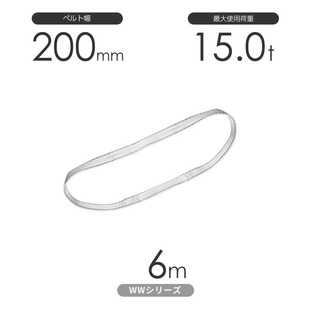 【10%OFF】 国産ナイロンスリング WWシリーズ(未染色) エンドレス形(N型)幅200mm×6m 使用荷重:15.0t 丸善織物 工事用材料 【10%OFF】 国産ナイロンスリング WWシリーズ(未染色) エンドレス形(N型)幅200mm×6m 使用荷重:15.0t 丸善織物 工事用材料