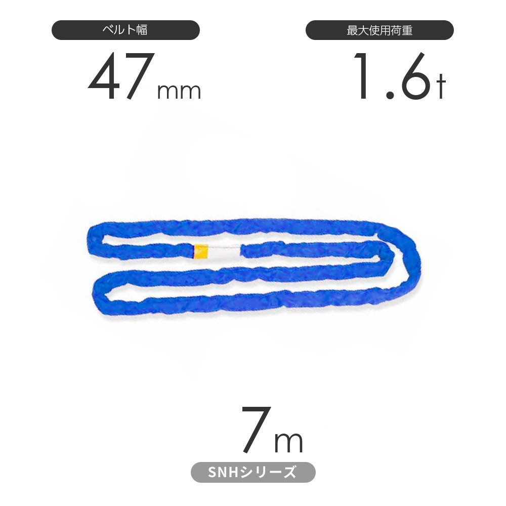 国産ソフトスリングSN-Hシリーズ（縫製タイプ） エンドレス形（N型）1.6t×7m 丸善織物