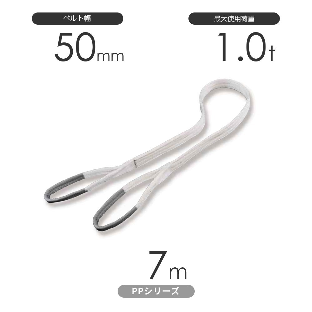 【爆売り!】 化学薬品用ベルトスリング 丸善織物 使用荷重:1.0t 両端アイ形(E型)幅50mm×7m PPシリーズ 工事用材料 【爆売り!】 化学薬品用ベルトスリング 丸善織物 使用荷重:1.0t 両端アイ形(E型)幅50mm×7m PPシリーズ 工事用材料