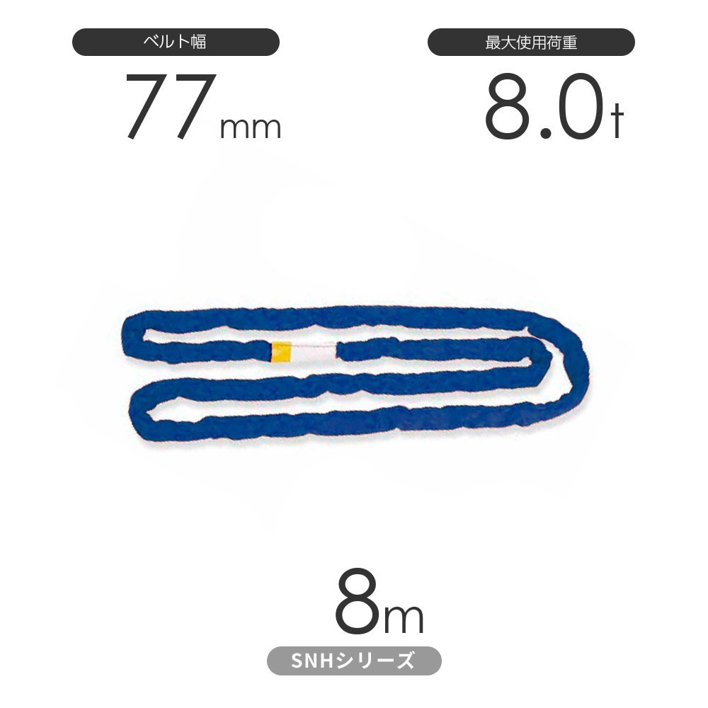 国産ソフトスリングSN-Hシリーズ（縫製タイプ） エンドレス形（N型）8.0t×8m 丸善織物_画像1