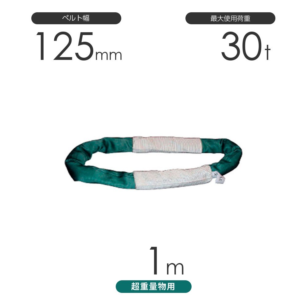 国産 超重量物用ソフトスリング エンドレス形（TTN型）使用荷重:30t×1m