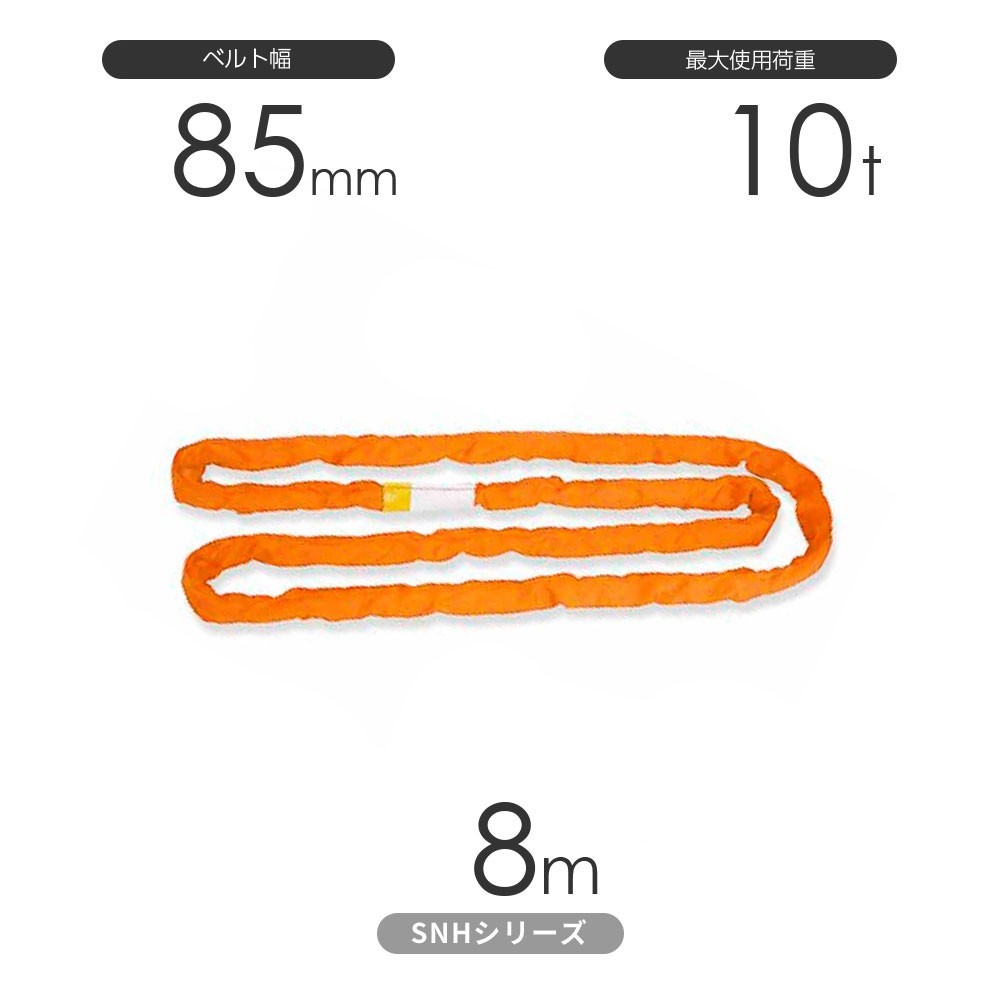 国産ソフトスリングSN-Hシリーズ（縫製タイプ） エンドレス形（N型）10t×8m 丸善織物