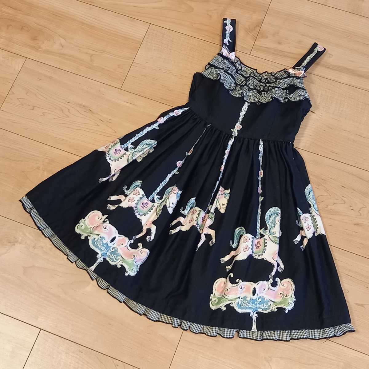 シャーリーテンプル ジャンパースカート サンドレス 日本製 100 / Shirley Tempe ワンピース_画像1