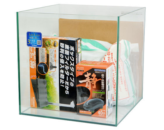  Kotobuki crystal Cube 300 simple shrimp set tropical fish * aquarium / aquarium * aquarium / aquarium set 