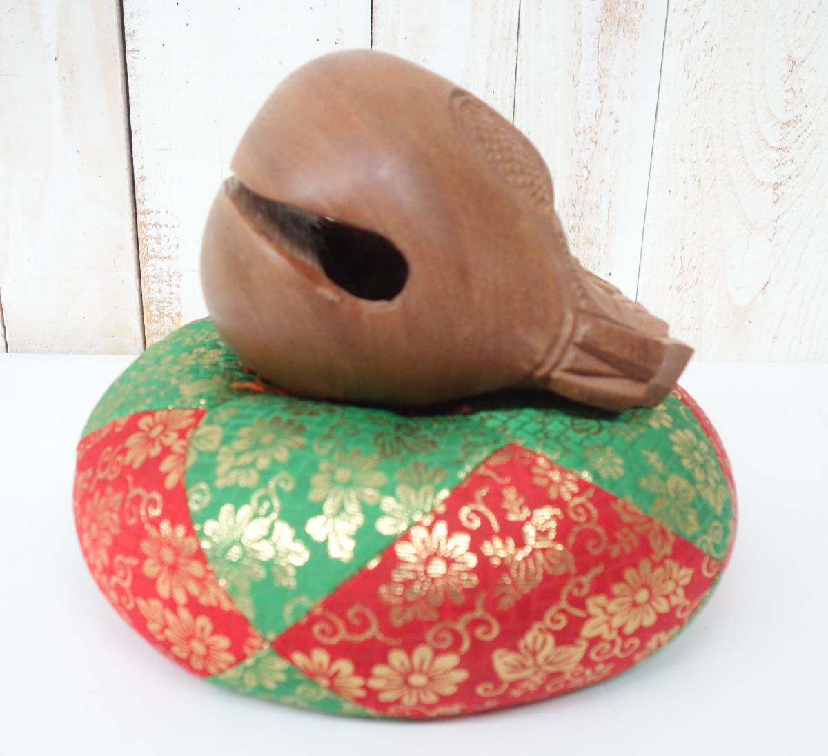 伝統工芸 工芸美術 仏教 *木魚 杢魚 もくぎょ 大型木魚 *二点 伝統工芸 工芸美術 仏教 *木魚 杢魚 もくぎょ 大型木魚 *二点