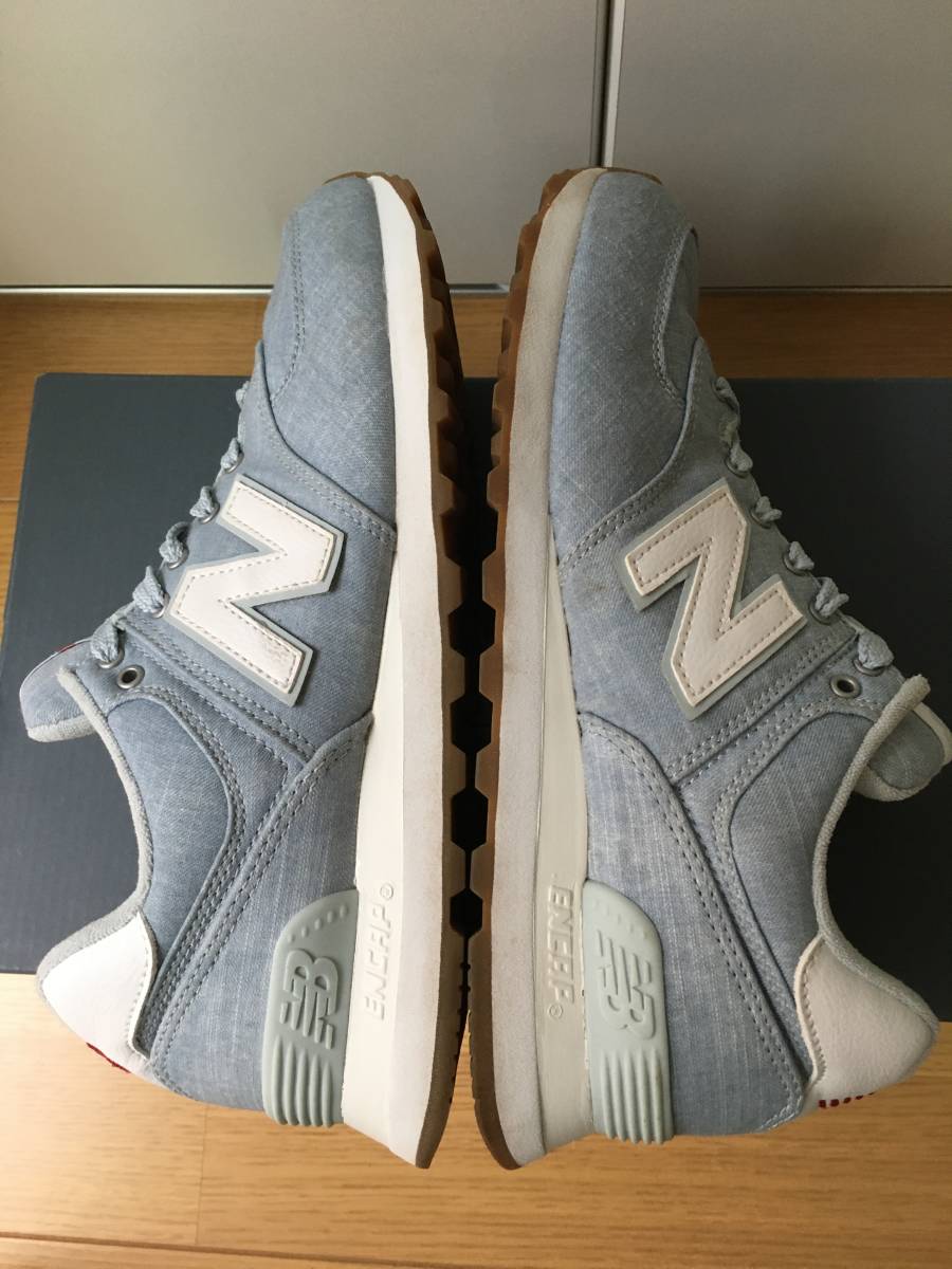 ＊ほぼ新品＊夏色＊激安スタート＊　new balance ML574YLF 24.5㎝　☆カラーLIGHT BLUE☆