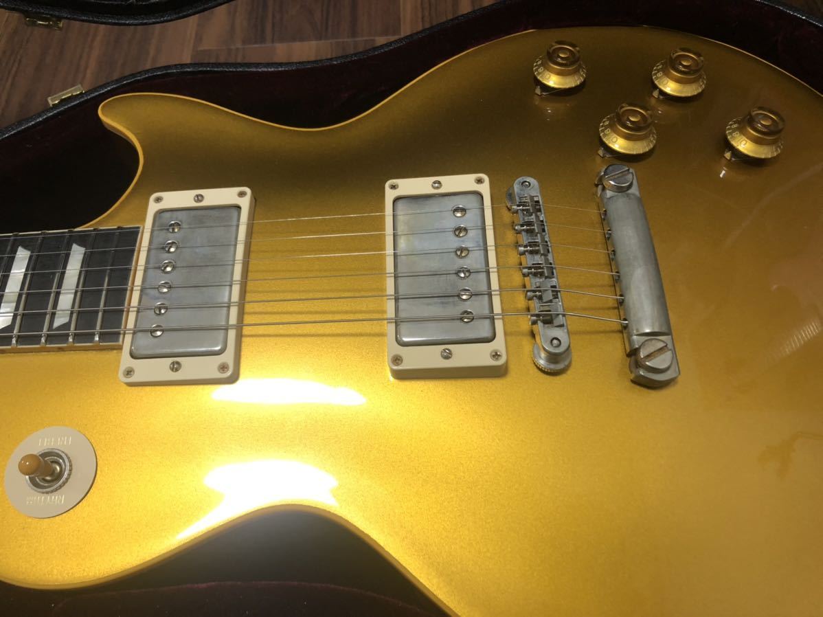 の定番Gibson Custom Shop Les Paul Gold Top ブラスゴールド トップリフィニッシュ ギブソン レスポール ゴールドトップ PILOT RUN 2018年製 ギブソン