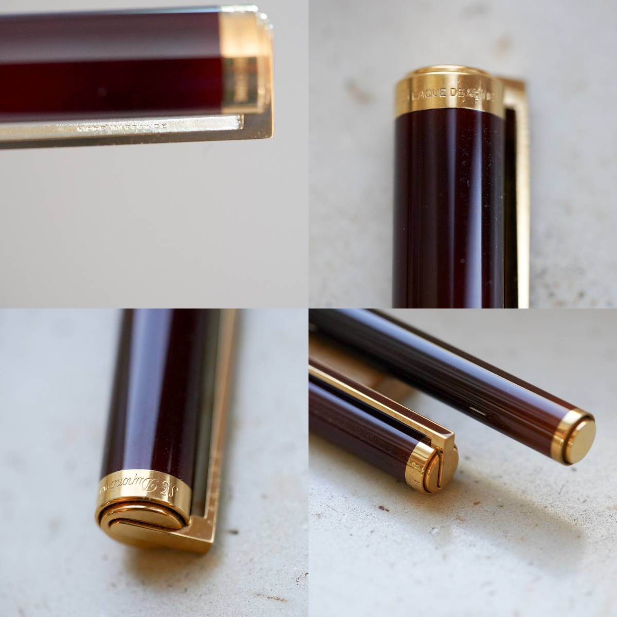 【廃盤極稀少】デュポン DUPONT 純正漆 ポルトプリュム 万年筆 トートイスシェル 18K F (細字) + クラシック BP/RB 2本揃 未使用■領収書可_画像6