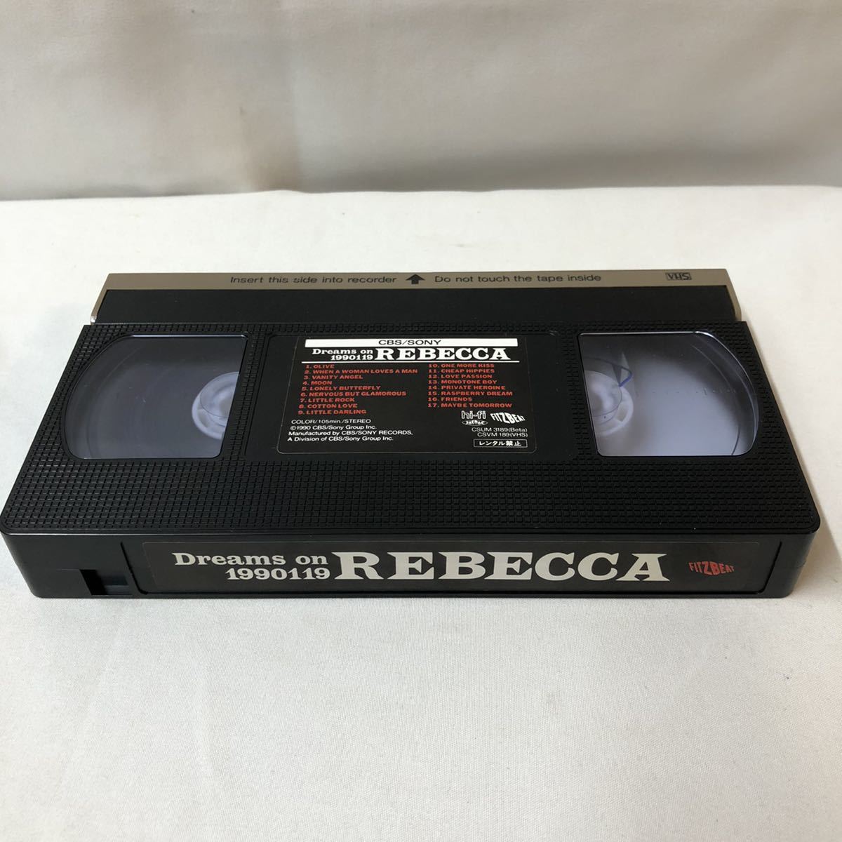 希少!! REBECCA Dreams on 1990119 VHS CSVM189 CBS ソニー SONY レベッカ ドリームス 昭和 レトロ 音楽_画像2