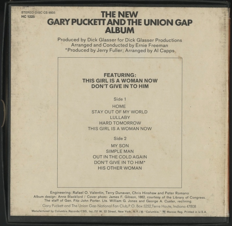  open reel tape THE NEW GARY PUCKETT AND THE UNION GAP ALBUM 7 number 9.5cm/s (3 3/4IPS) 4 truck 