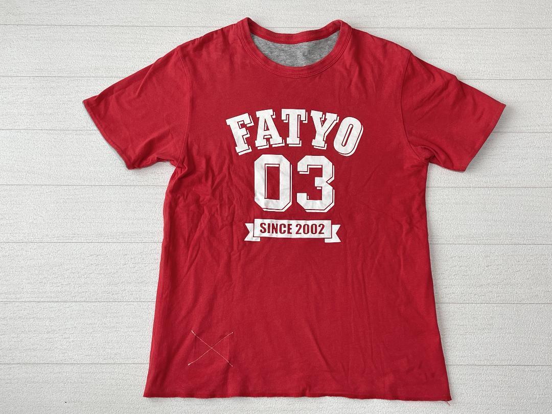 * free shipping * FATefei tea old clothes short sleeves reversible T-shirt men's TITCH red tops used prompt decision 