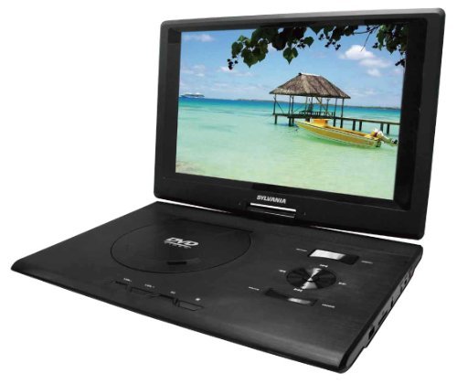 Portable DVD Player with 13.3-Inch Swivel Screen and Built-in Rechargeable Battery(品)