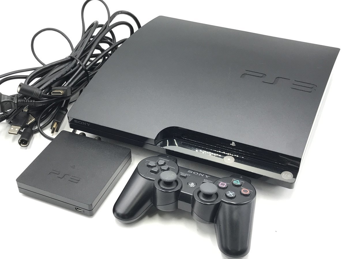 SONY PlayStation3 PS3 CECH-2000B チャコール・ブラック PS3専用地デジチューナー CECH-ZD1 256MB 通電確認済 使用感あり_画像1