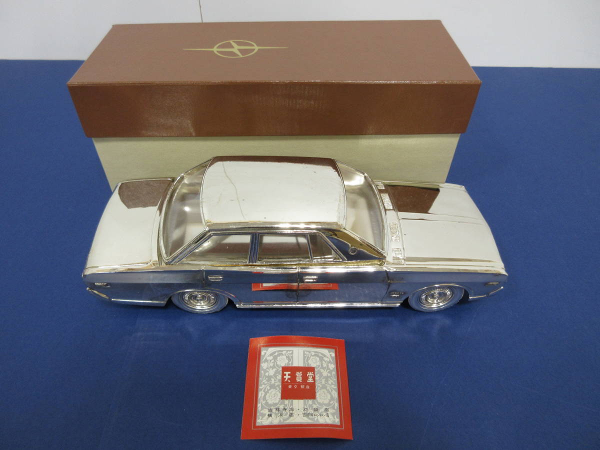  Tenshodo NISSAN Nissan LAUREL Laurel etc. cigarette case Gold silver / car / ashtray / music box attaching / ornament / Showa Retro 4 point summarize present condition goods 