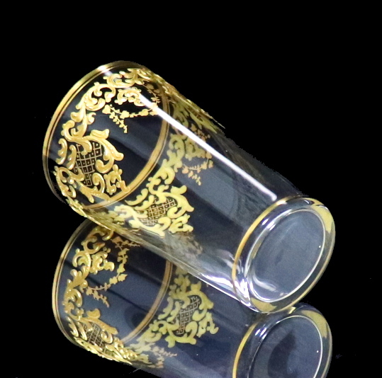 オールド・バカラ (BACCARAT) 1900年頃 金彩盛り上げ グラス