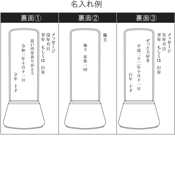 位牌 ペット用位牌「和流都(ワルツ) ロイヤルブルー3.5寸＋彫文字」_画像7