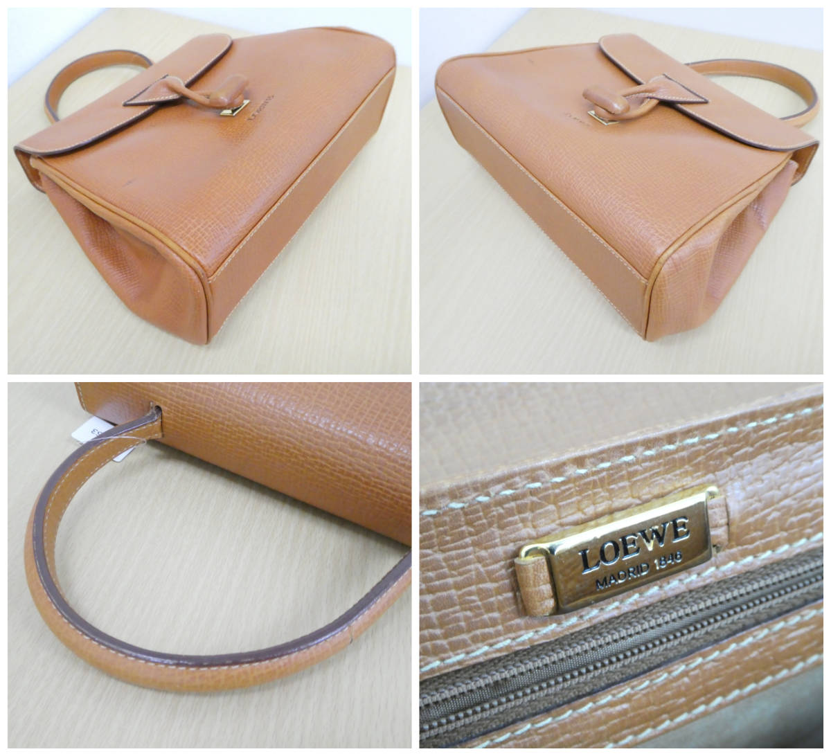 ヤフオク! - 【送料無料】ヴィンテージ LOEWE ロエベ トグル レザ...