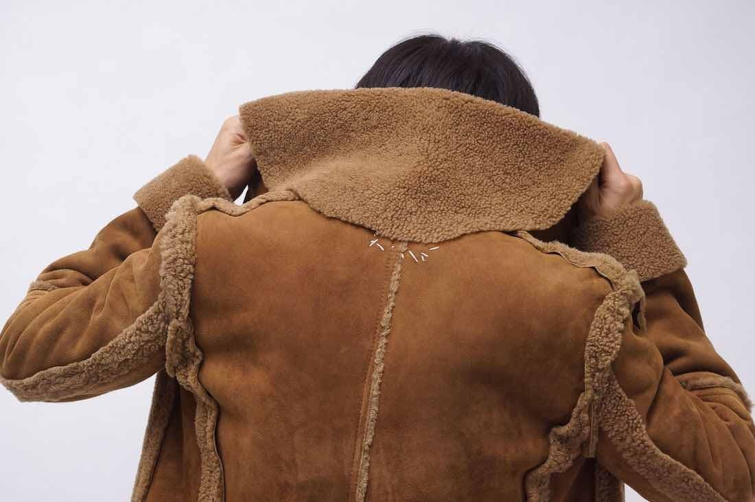 ネイビーシー ロンハーマン × MEATPACKING D ムートンシープレザーP