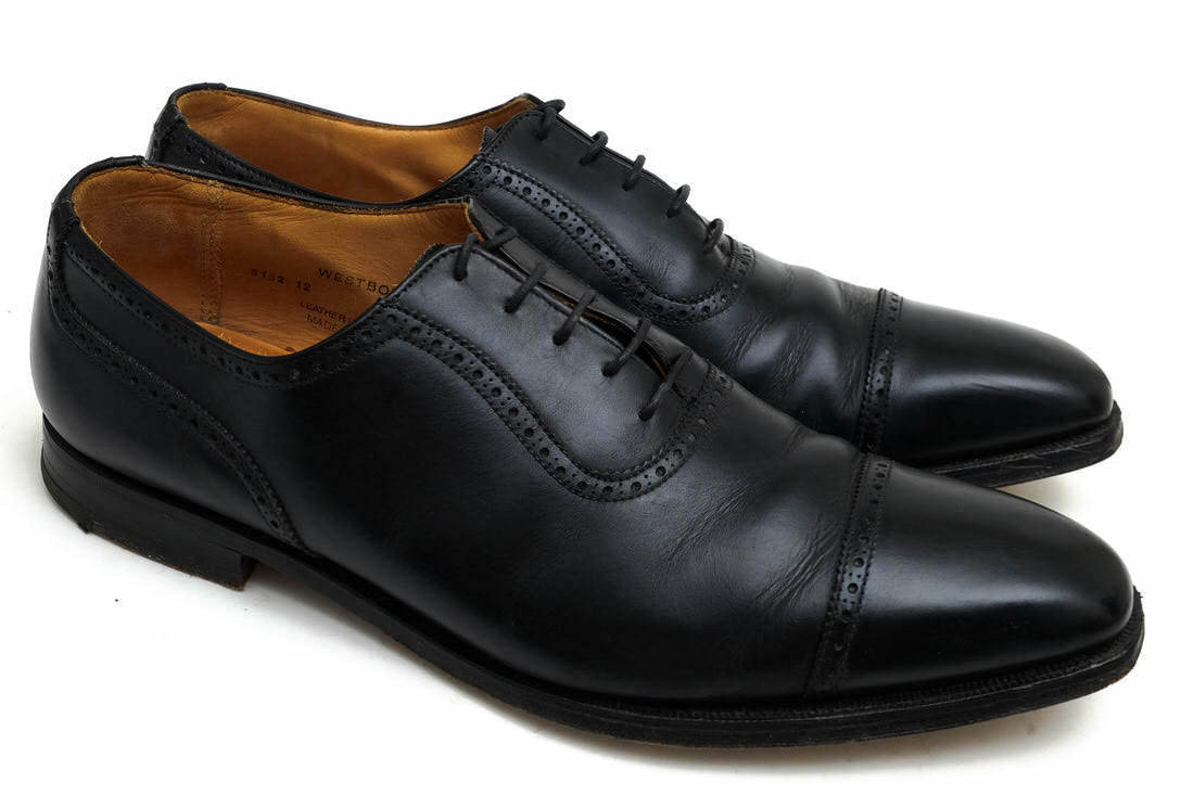 CROCKETT＆JONES クロケット＆ジョーンズ ビジネスシューズ WESTBOURNE ウェストボーン 牛革 カーフ クォーターブローグ_画像2