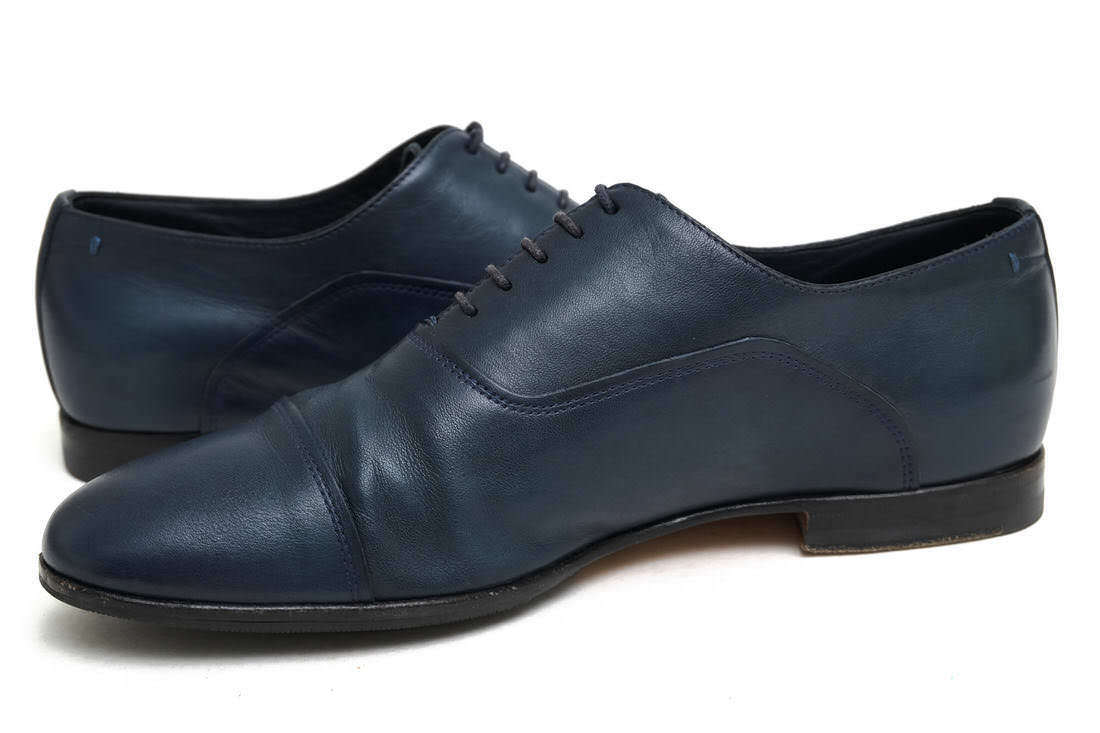 Santoni サントーニ ビジネスシューズ MCNC14635LA3NGTUU64 カーフ 牛革 ハンドメイド 内羽根式 ストレートチップ マッケイ製法_画像3