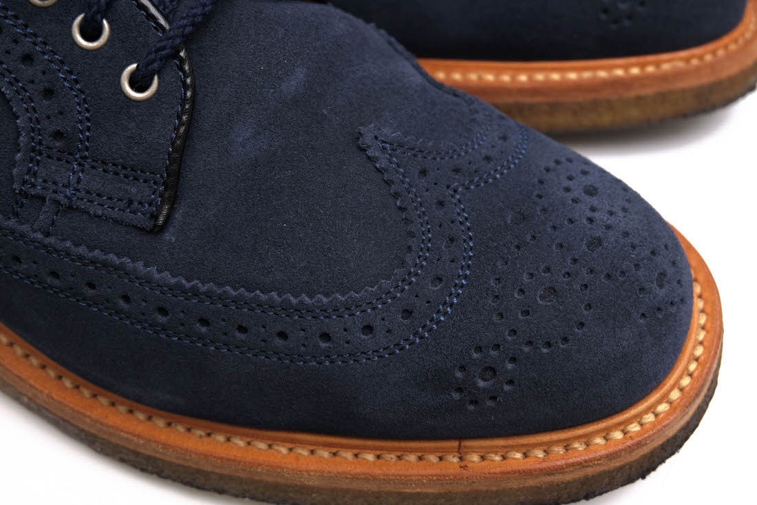 R.J.B アールジェイビー ビジネスシューズ L116 VELOUR WINGTIP SHOES Clipper's FLAT HEAD フラットヘッド 牛革_画像5