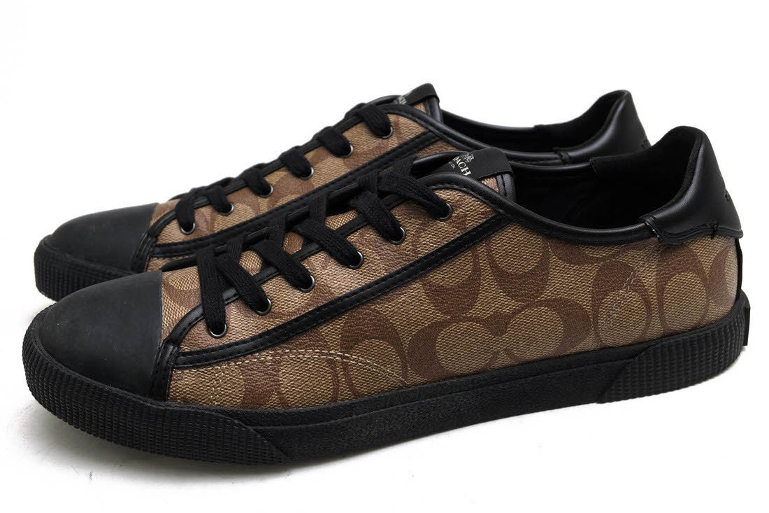 COACH コーチ ローカットスニーカー FG4412 C136 Signature Low Top Sneaker コーテッドキャンバス 牛革 シグネチャー柄