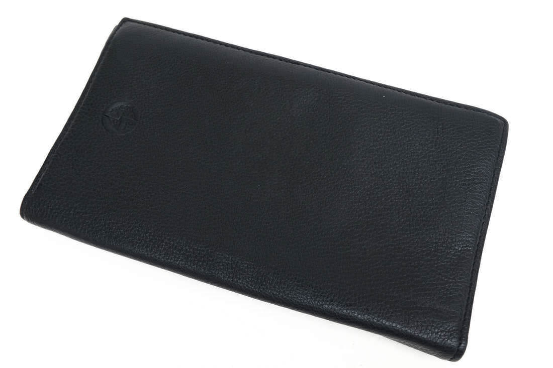 GIORGIO ARMANI Armani long wallet Y2R111-YB42J cow leather car fGA Logo change purse . equipped wrinkle leather shrink leather 