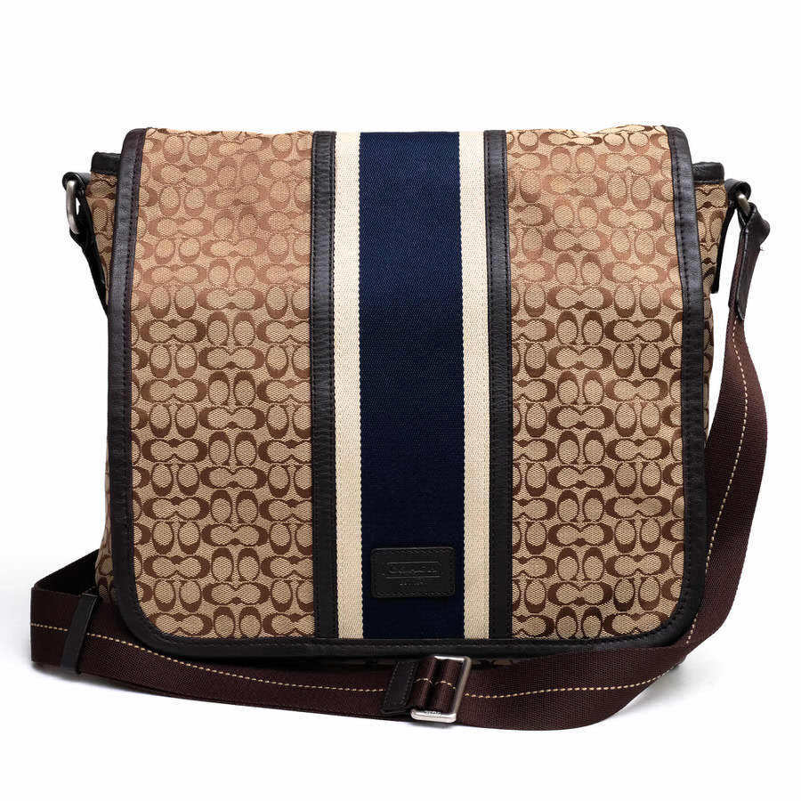 COACH コーチ ショルダーバッグ F70806 SIGNATURE JACQUARD STRIPE MAP BAG ミニシグネチャー柄 メッセンジャーバッグ