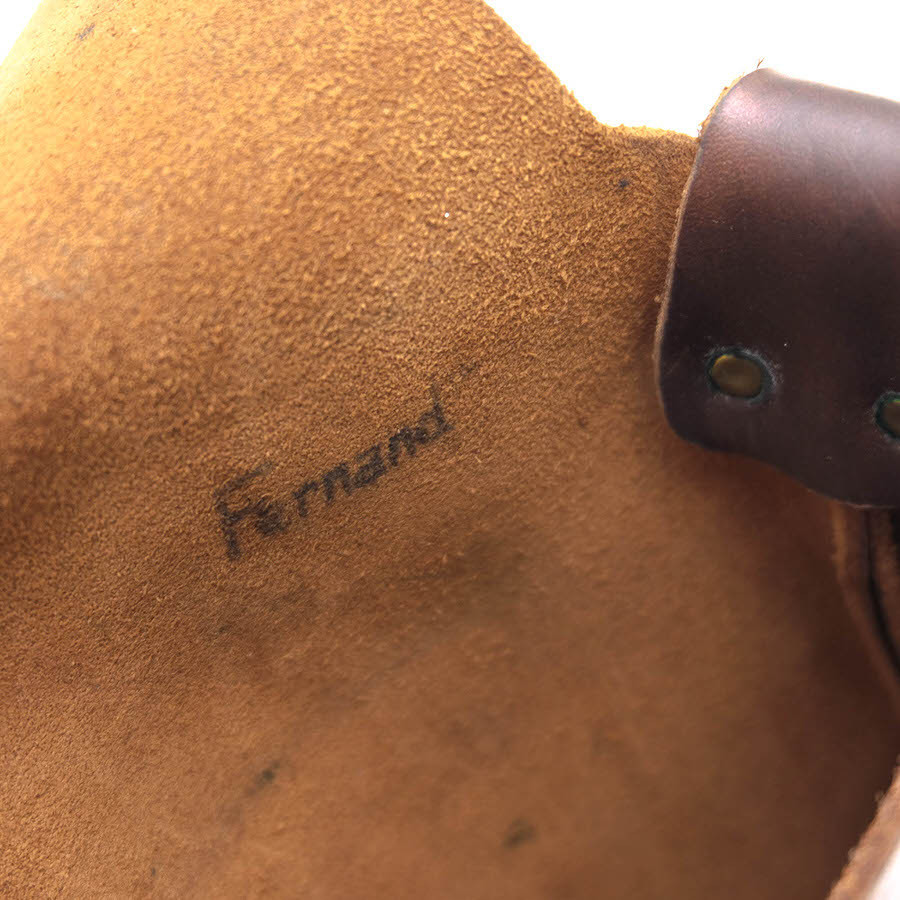 FERNAND LEATHER フェルナンドレザー ショルダーバッグ 米国ホーウィン社クロムエクセル 牛革 フラップ式_画像8